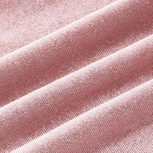 NWOT SHEIN ICON Rhinestone Drawstring Waist Velvet Flare Pants sz S - Picture 4 of 12